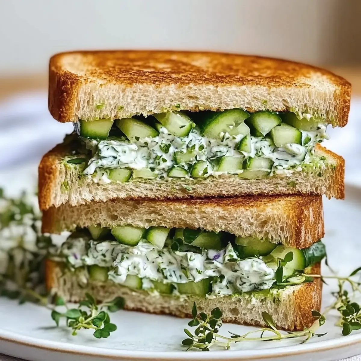 Quick Cucumber Salad Sandwiches