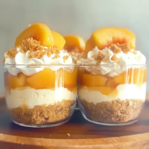 Peach Pie Cheesecake cups