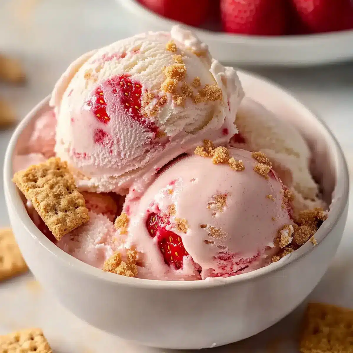 Rich Strawberry Cheesecake Gelato