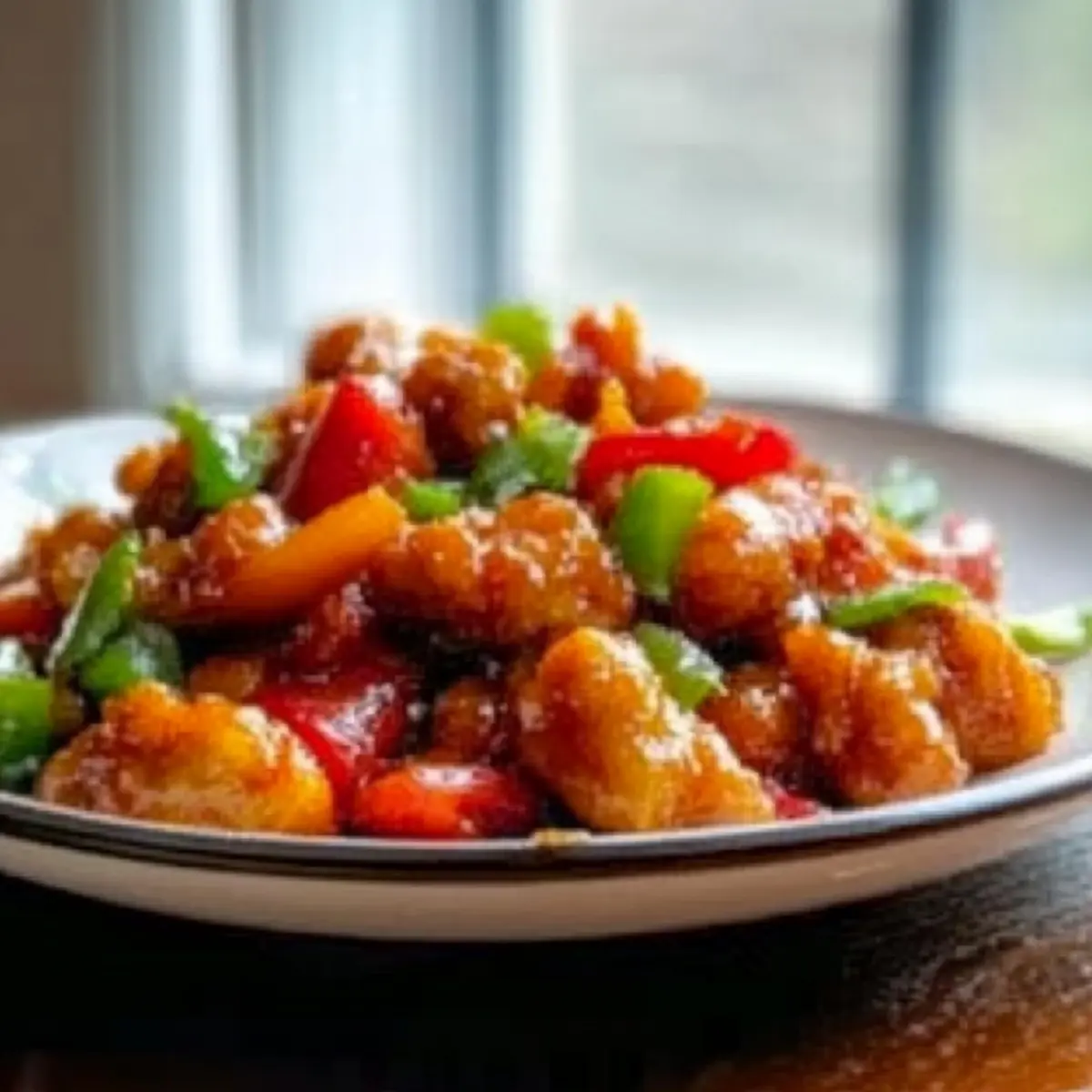 Sizzling Dragon Chicken with Bell Peppers