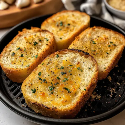 Air Fryer Garlic Bread with Rich Roasted Garlic