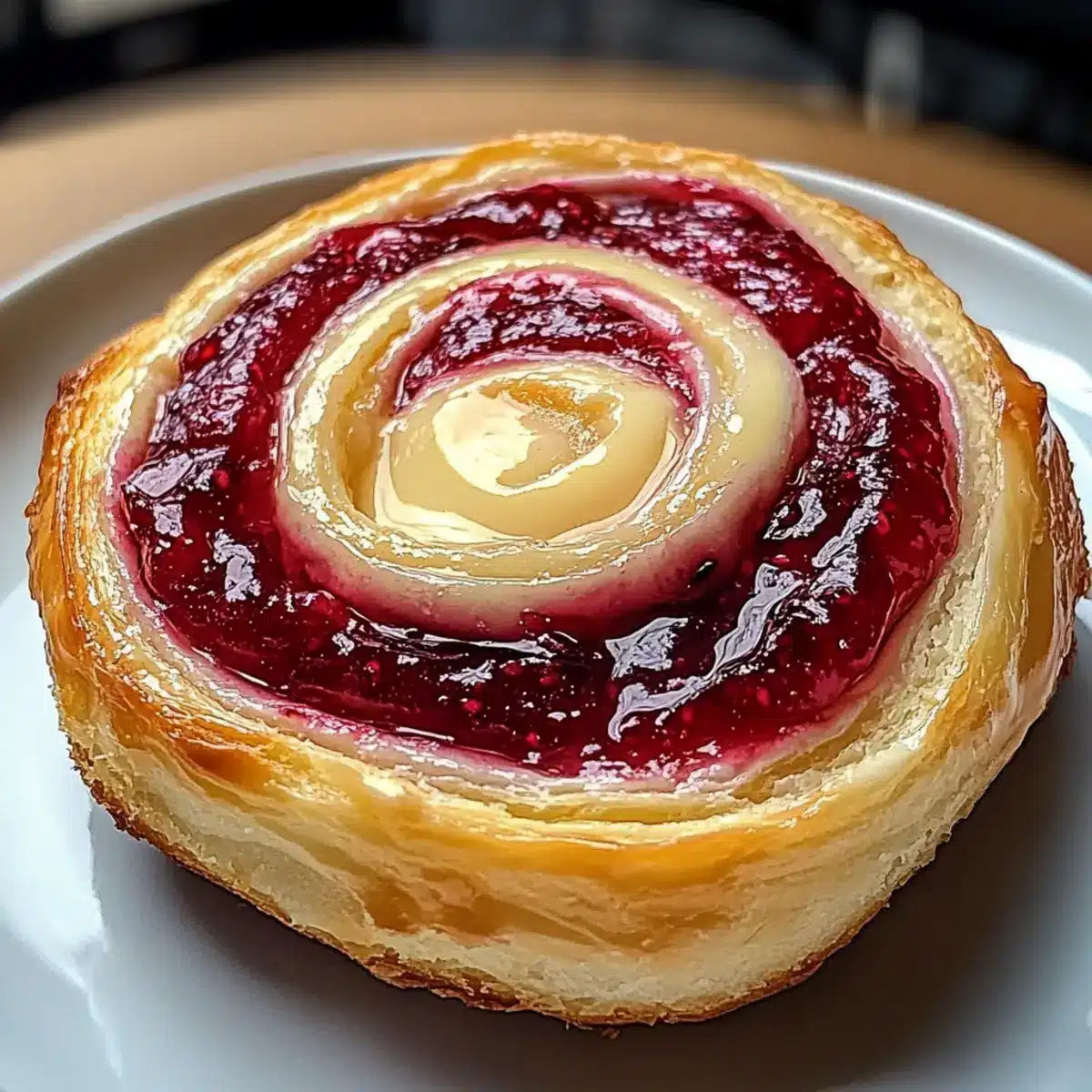 Sugar Raspberry Danish Bun