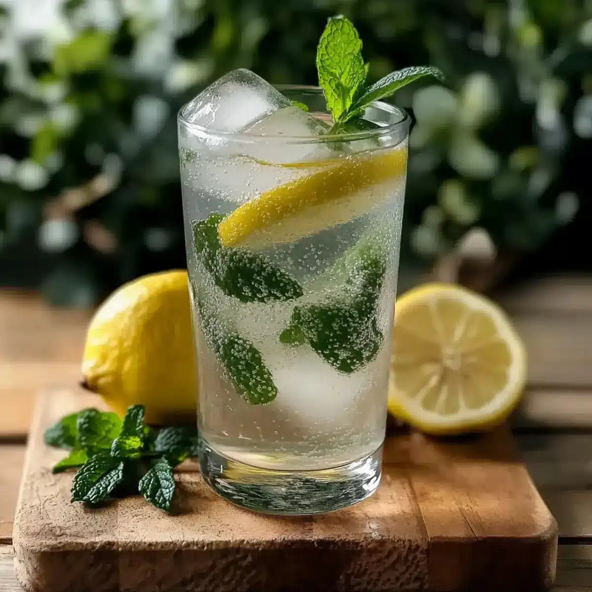 Delicious Salty Mint Lemon Soda
