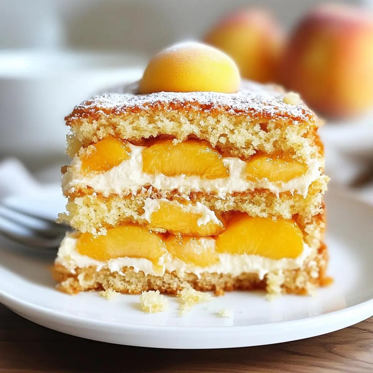 Festive Ginger Peach Cake