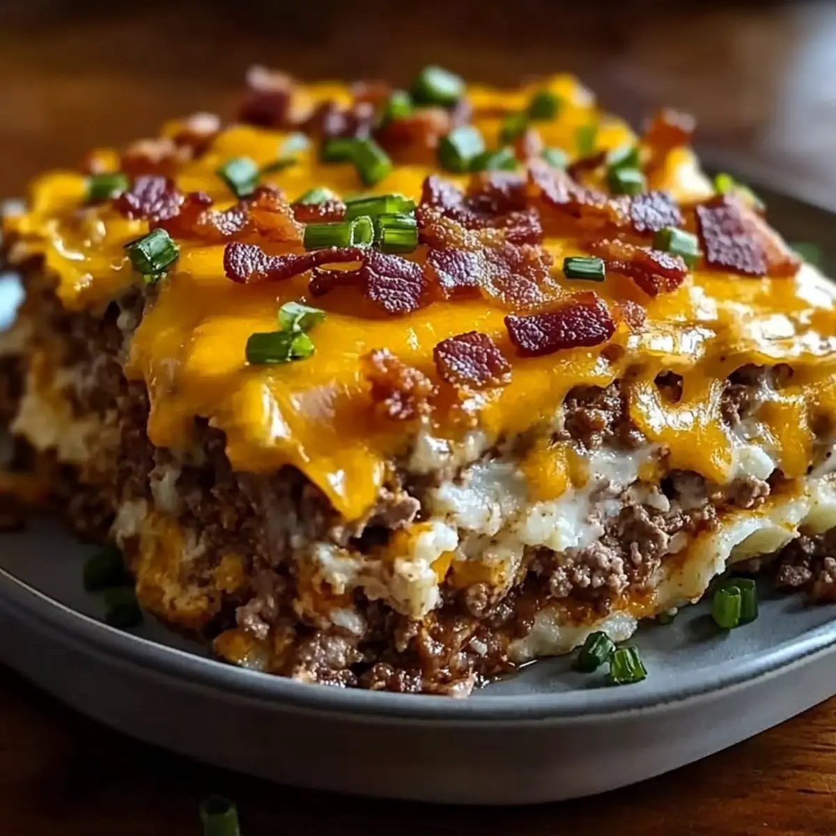 Cheesy Loaded Meatloaf Casserole