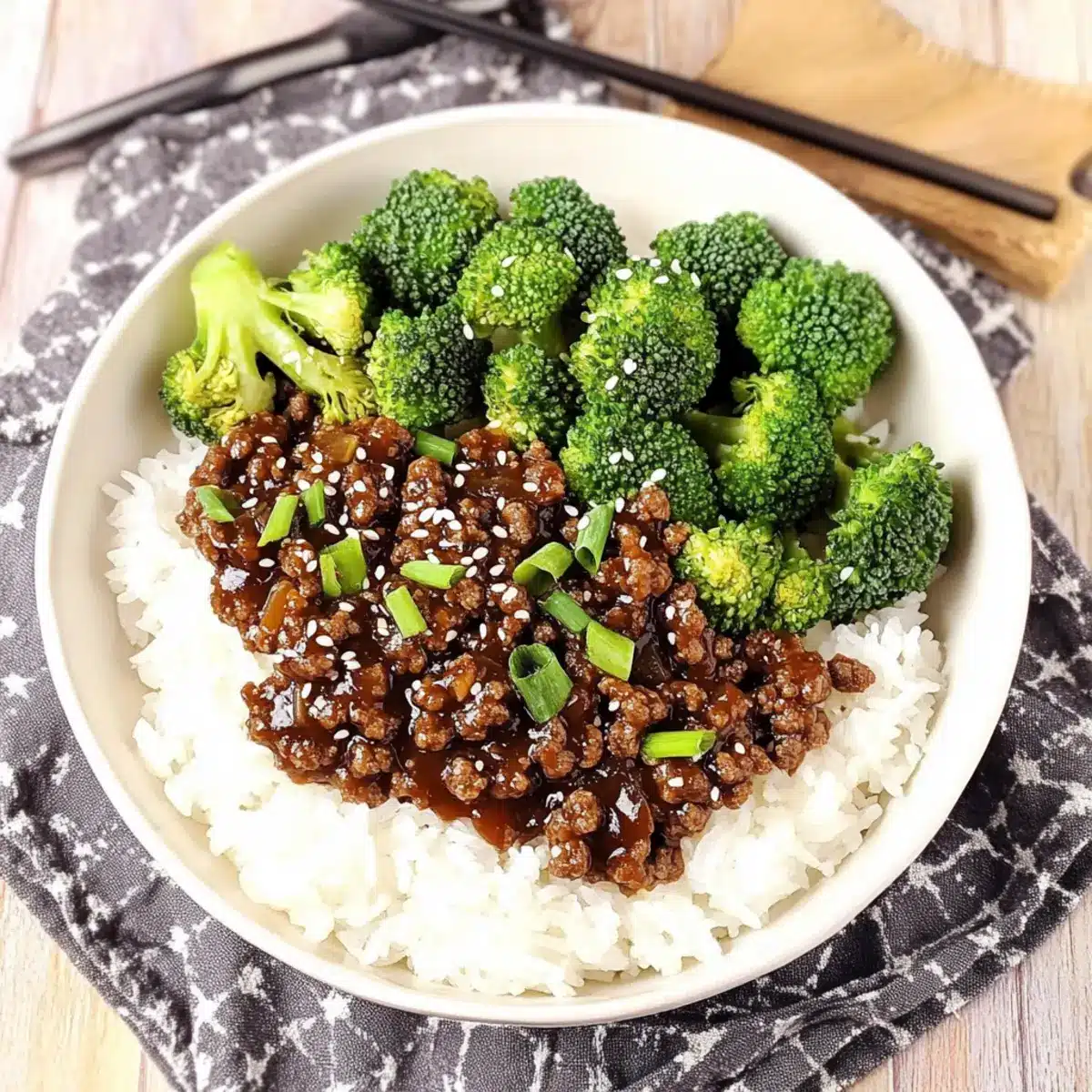 Korean Ground Beef and Broccoli