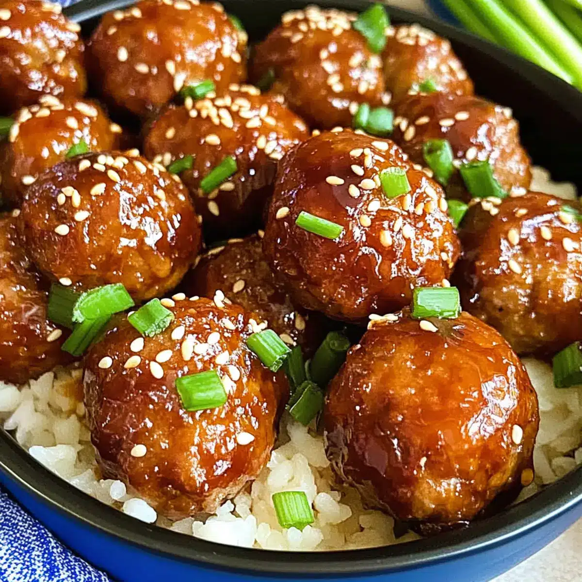 Sticky Asian Glazed Meatballs