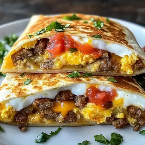 Hearty Crispy Tex-Mex Breakfast Crunchwrap