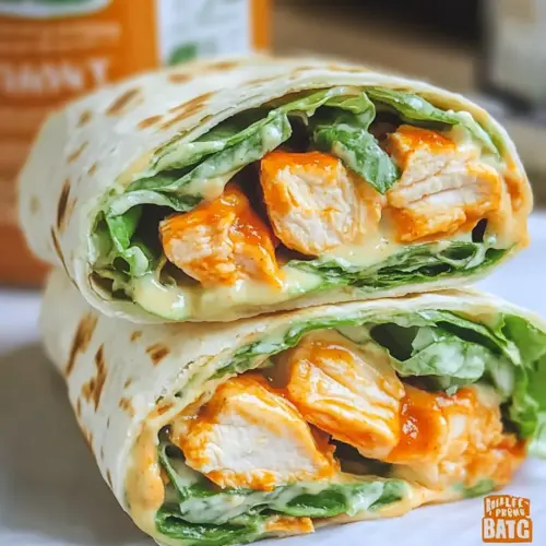 Buffalo Chicken Caesar Salad Wraps