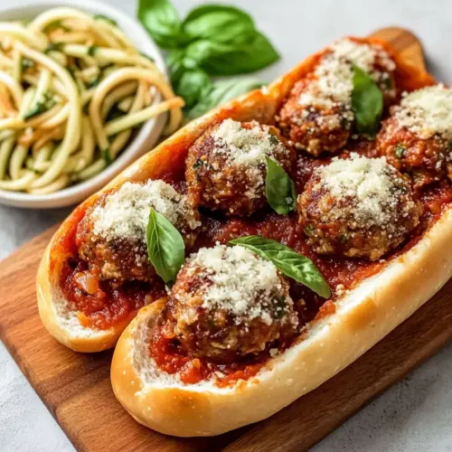 Baked Meatball Parm Subs