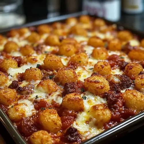 Pizza Tot Casserole