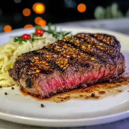 Espresso Rubbed Grilled New York Strip Steak