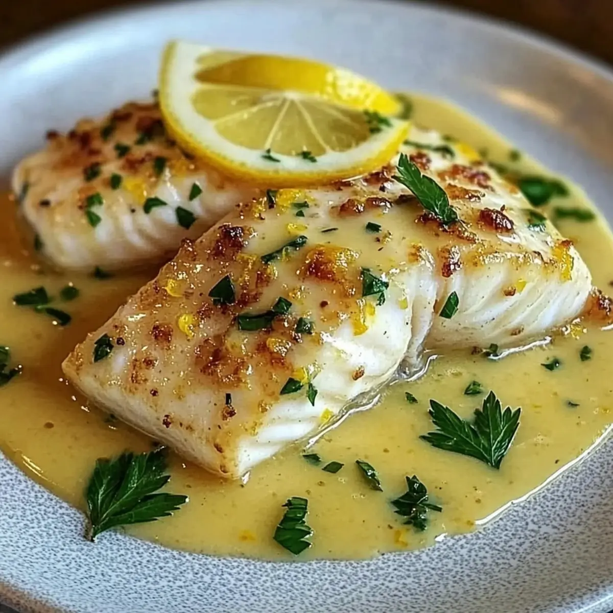 Halibut with Lemon Beurre Blanc