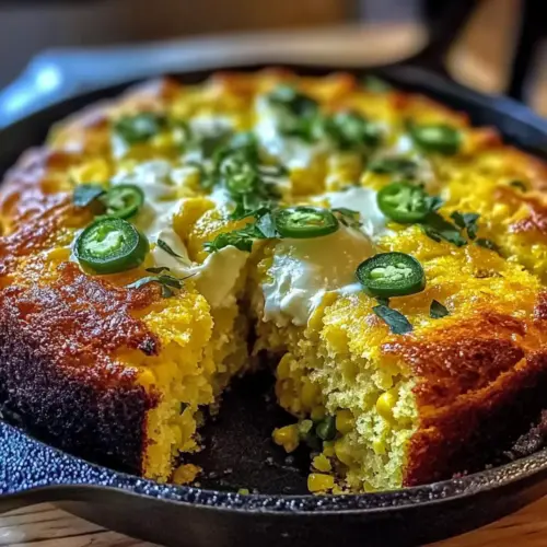 Cream Cheese Stuffed Cornbread Skillet